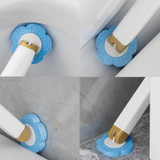 With 24pcs Marine Incense Brush Head Disposable Toilet Brush Set Wall-mounted Throwable Bathroom Cleaning Brush With Cleaning Solution