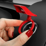Car One-button Start Decorative Ring Knob Type Ignition Device Protective Cover(Red)