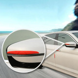 SAHNSHI 4pcs /Pack 7755 Car Door Anti-Collision Silicone Strip Bumper Mirror Thickening Decorative Stickers(Red)