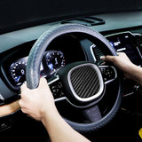 For 36cm-40cm Diameter Steering Wheel Car Silicone Protective Cover Wear Resistant Non-Slip Tire Pattern Driving Grip Sleeve(Beige)