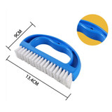 Car Interior D-shaped Seat Seam Cleaning Brush(Blue)