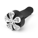 Car Diamond-Encrusted Petal Air Outlet Clip Decoration(White)