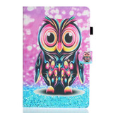 For iPad Pro 11 inch 2020 Painted Left and Right Flat Leather Tablet Case with Sleep Function & Card Slot & Buckle Anti-skid Strip and Bracket(Owl)
