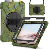 For Microsoft Surface Go 4 / 3 / 2 / 1 Shockproof Colorful Silicone + PC Protective Case with Holder & Shoulder Strap & Hand Strap & Pen Slot (CP Camouflage)