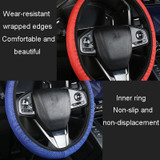 Car Mesh Steering Wheel Cover Breathable Elasticized Handle Sleeve, Size: 38cm(Black)