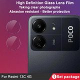 For Xiaomi Redmi 13C 4G 2 PCS/Set IMAK HD Glass Rear Camera Lens Film