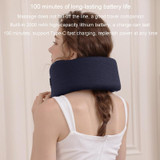 Neck Massager U-Shape Hot Compress Shoulder And Neck Massage Pillow(Navy)