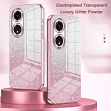 For OPPO Reno8 Pro+ Gradient Glitter Powder Electroplated Phone Case(Pink)