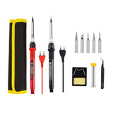 80W Internal Heating Welding Digital Display Soldering Iron Temperature Adjustment Set, Model: Black EU Plug