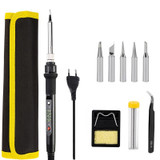 80W Internal Heating Welding Digital Display Soldering Iron Temperature Adjustment Set, Model: Black US Plug