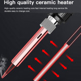 80W Internal Heating Welding Digital Display Soldering Iron Temperature Adjustment Set, Model: Black US Plug