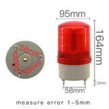 LED Rotating Warning Light Audible Alarm Light(Red)