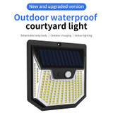 6pcs XY0159 159 LEDs Outdoor Solar Human Body Sensor Courtyard Wall Light