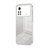 For Xiaomi Poco X4 Pro 5G Gradient Glitter Powder Electroplated Phone Case(Transparent)
