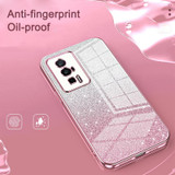For Xiaomi Poco X4 Pro 5G Gradient Glitter Powder Electroplated Phone Case(Transparent)