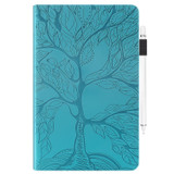 For Samsung Galaxy Tab S9+ Life Tree Series Horizontal Flip Leather Tablet Case(Lake Blue)