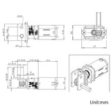 GW12N20 Worm Gear Low Speed Motor Ultra Mini Gear Power-Off Self-Locking Motor For Smart Car Robot(12V 200RPM)