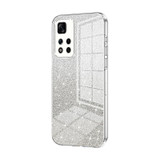 For Xiaomi Redmi Note 11 Pro+ 5G Gradient Glitter Powder Electroplated Phone Case(Transparent)