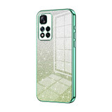 For Xiaomi Redmi Note 11 Pro+ 5G Gradient Glitter Powder Electroplated Phone Case(Green)