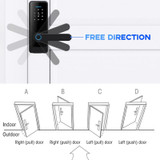 LOCSTAR C89 Smart Fingerprint Password Lock Home Indoor Door TUYA System Lock(Silver)