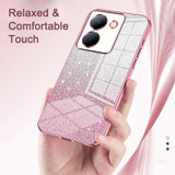 For vivo S16 Pro / S16 / V27 / V27 Pro Gradient Glitter Powder Electroplated Phone Case(Transparent)