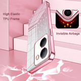 For vivo S16 Pro / S16 / V27 / V27 Pro Gradient Glitter Powder Electroplated Phone Case(Transparent)