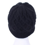 Wavy Textured Knitted Bluetooth Headset Warm Winter Beanie Hat with Mic for Boy & Girl & Adults(Black)