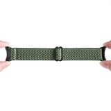 For Google Pixel Watch 2 / Pixel Watch Wave Braided Nylon Watch Band(Army Green)