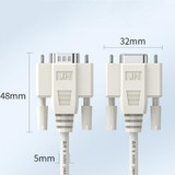 JINGHUA B110 Male To Female DB Cable RS232 Serial COM Cord Printer Device Connection Line, Size: 10m(Beige)