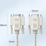 JINGHUA B110 Male To Female DB Cable RS232 Serial COM Cord Printer Device Connection Line, Size: 1.5m(Beige)
