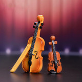 Micro Landscape Simulation Musical Instrument Resin Ornament Miniature Desktop Decoration, Style: No.10 Cello