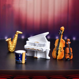 Micro Landscape Simulation Musical Instrument Resin Ornament Miniature Desktop Decoration, Style: No.10 Cello