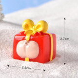 Christmas Micro Landscape Snowscape Decoration Accessories Christmas Resin Ornament, Style: No.11 Ass Red Yellow Gift Box