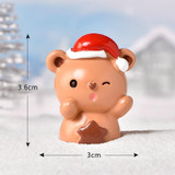 Christmas Lovely Micro Landscape Snow Ornament Decorative Accessories, Style: No.3 Star Brown Bear