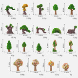 Micro-landscape Simulated Green Trees Flowers DIY Gardening Ecological Ornaments, Style: No. 18 Small Sakura Tree