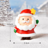 Christmas Lovely Micro Landscape Snow Ornament Decorative Accessories, Style: No.11 Waving Elderly