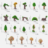 Micro-landscape Simulated Green Trees Flowers DIY Gardening Ecological Ornaments, Style: No. 17 Big Head Sakura Tree
