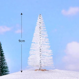 Christmas Tree Micro Landscape Accessories PVC Home Decoration Ornaments, Size: 9cm Shining White