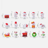Christmas Cute Micro Landscape DIY Decorations Snowy Desktop Ornament, Style: No.17 Christmas Hat Snowman