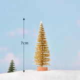 Christmas Tree Micro Landscape Accessories PVC Home Decoration Ornaments, Size: 7cm Golden