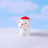 Christmas Cute Micro Landscape DIY Decorations Snowy Desktop Ornament, Style: No.4 Cute Bear
