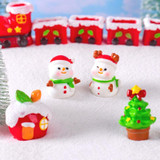 Christmas Cute Micro Landscape DIY Decorations Snowy Desktop Ornament, Style: No.4 Cute Bear