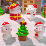 Christmas Cute Micro Landscape DIY Decorations Snowy Desktop Ornament, Style: No.4 Cute Bear