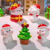 Christmas Cute Micro Landscape DIY Decorations Snowy Desktop Ornament, Style: No.18 Antlers Snowman