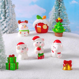 Christmas Cute Micro Landscape DIY Decorations Snowy Desktop Ornament, Style: No.5 Sitting Bear