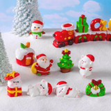 Christmas Cute Micro Landscape DIY Decorations Snowy Desktop Ornament, Style: No.20 Train Car