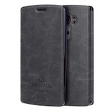 MOFI VINTAGE for LG G4 Crazy Horse Texture Horizontal Flip Leather Case with Card Slot & Holder(Black)