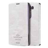 MOFI VINTAGE for LG V10 Crazy Horse Texture Horizontal Flip Leather Case with Card Slot & Holder(White)