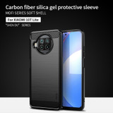 For Xiaomi Mi 10T Lite /Mi 10i 5G / Note 9 Pro 5G MOFI Gentleness Series Brushed Texture Carbon Fiber Soft TPU Case(Black)
