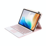 For OPPO Pad Air2 11.4 inch OP14-A TPU Ultra-thin Detachable Bluetooth Keyboard Leather Case with Touchpad(Pink)